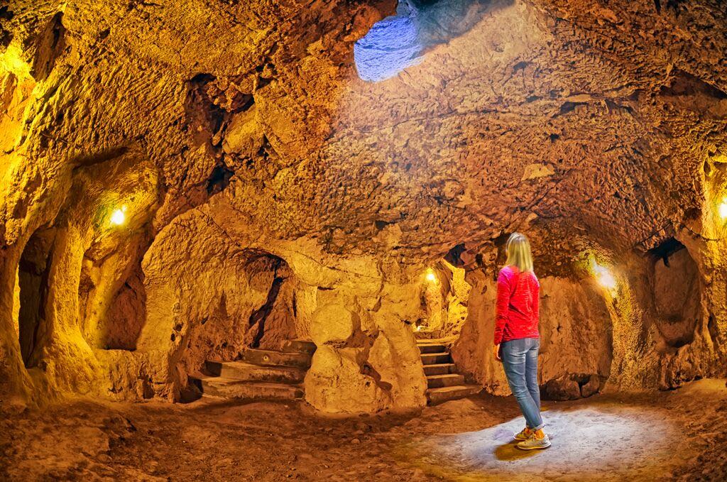 The hidden underground caves of the lost city of Derinkuyu, Turkey