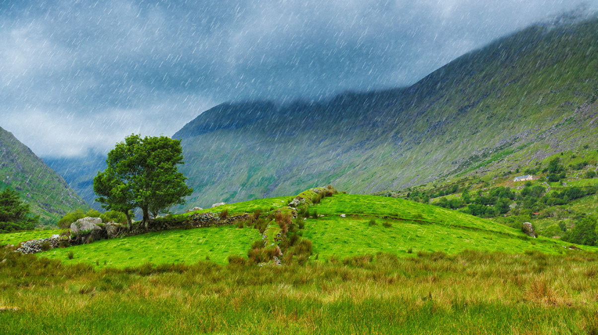 Ring of Kerry Rainy landscape