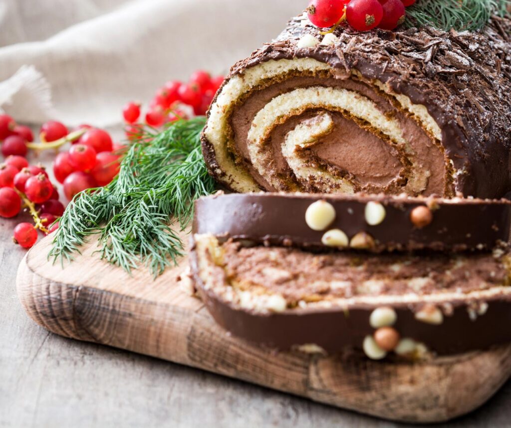 Yule log chocolate