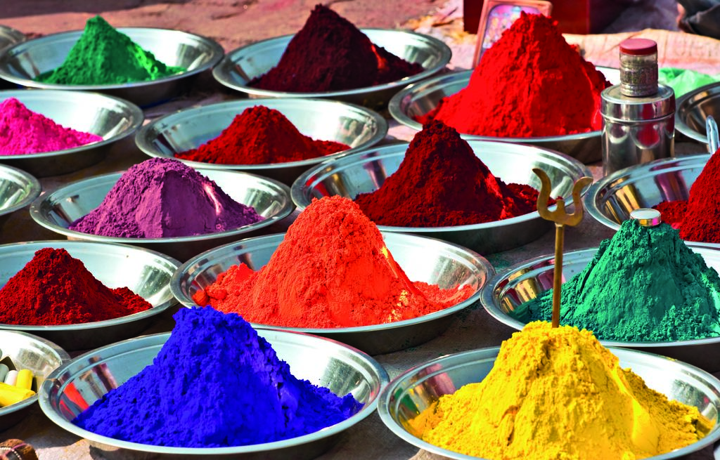 Colorful spices in India