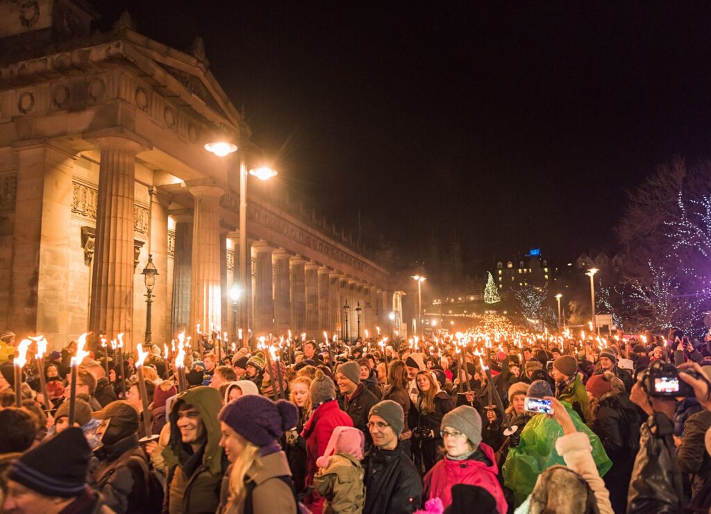 Candlelight Hogmanay celebration in Edinburgh
