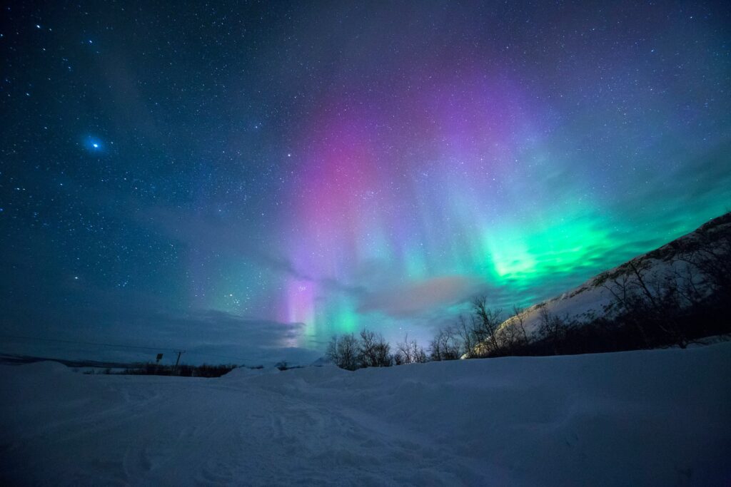 northern lights in Tromso, Norway.