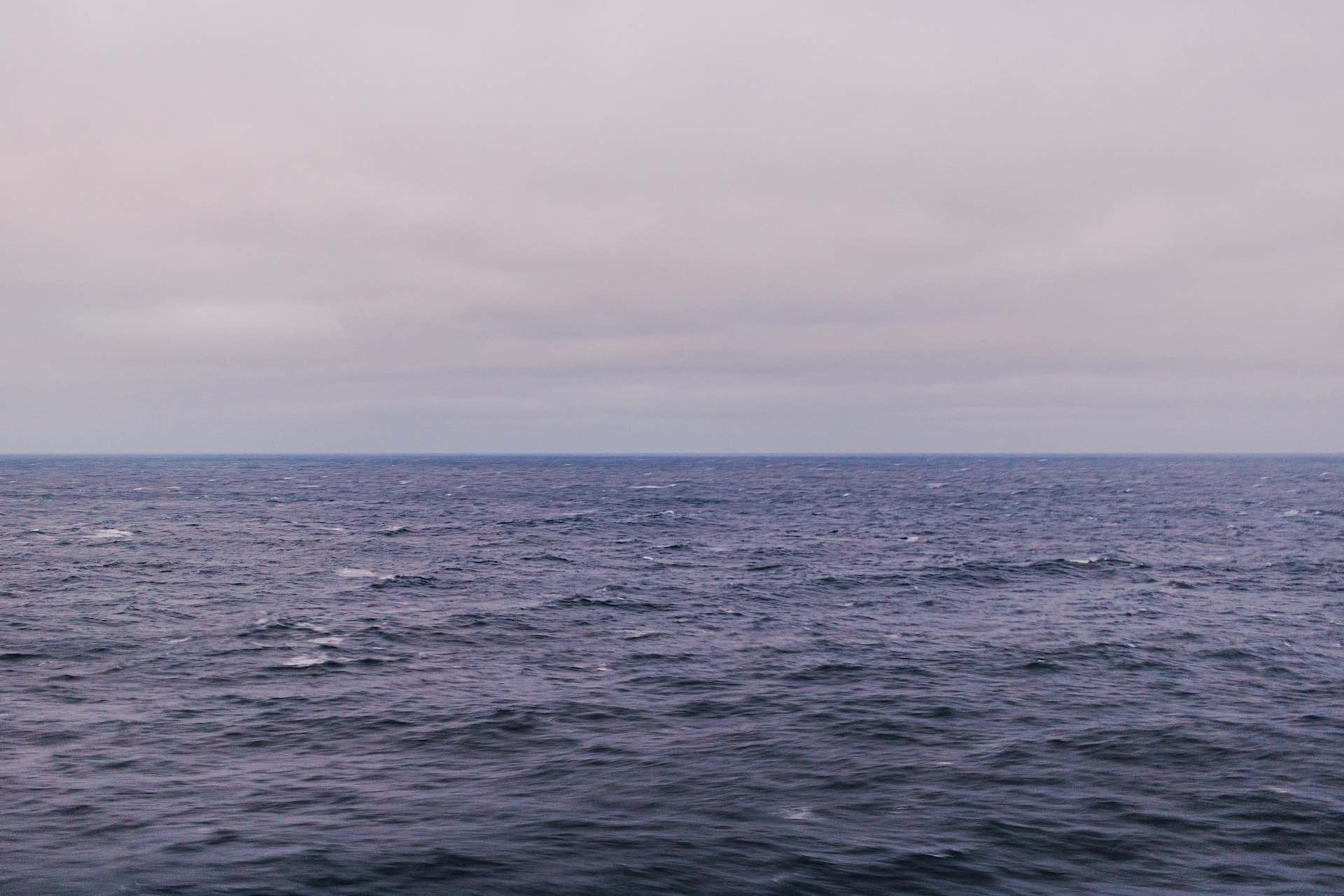 The ocean stretches out into the horizon in the Bermuda Triangle