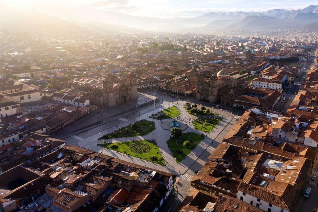 The lost city of Choquequirao, Peru, standing 10,000 feet above sea level
