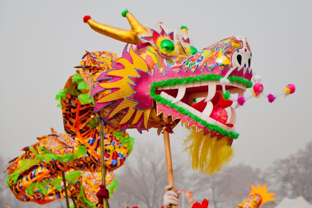 Colourful Chinese Dragon Puppet