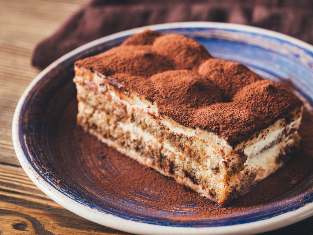 Plate of tiramisu
