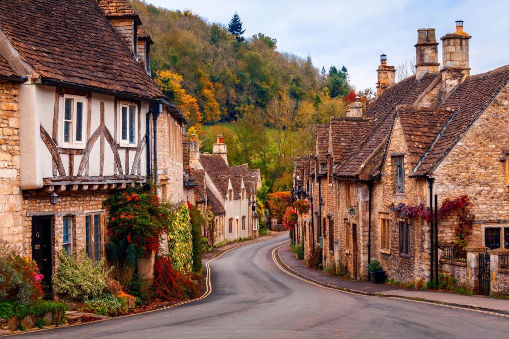 Famous beautiful village of Castle Combe, Wiltshire, England