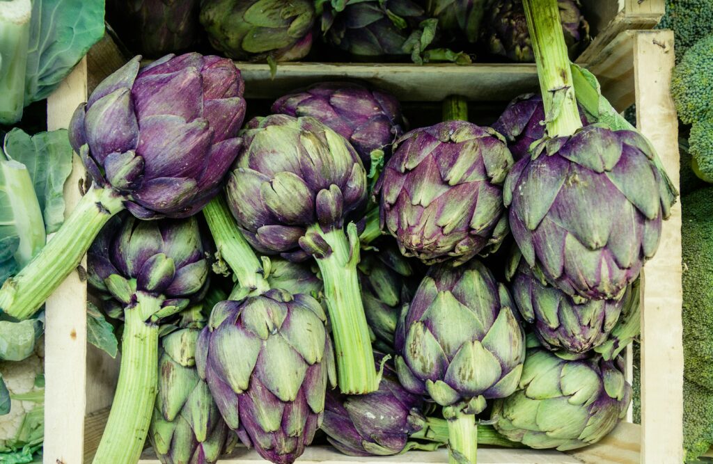 a box of artichokes