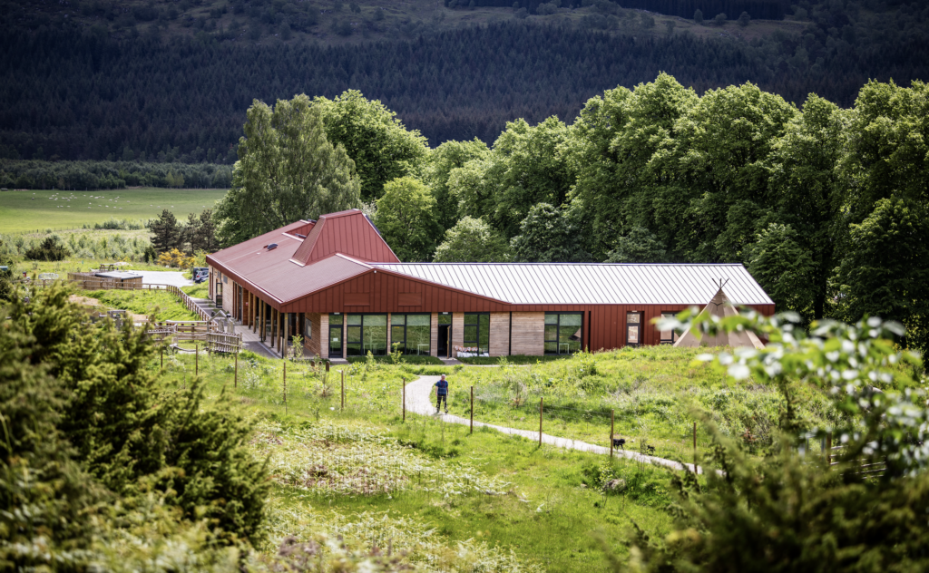 Panorama pf the Dundreggan Rewinding Centre in Scotland