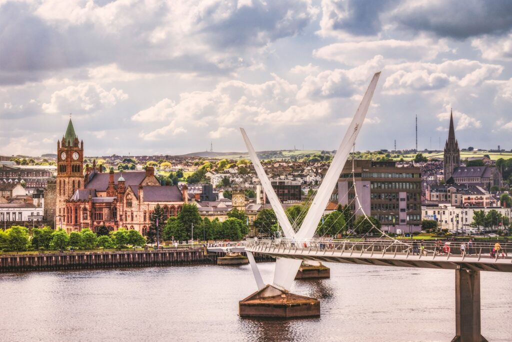 The Peace Bridge in Londonderry