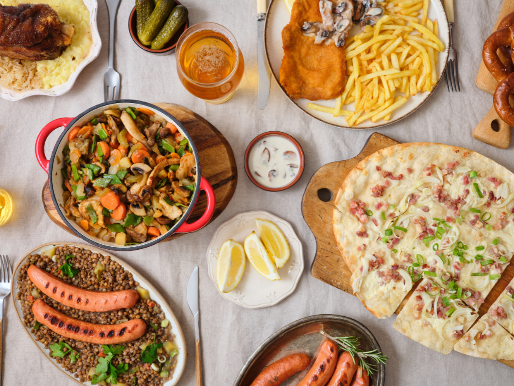 spread of best food in germany