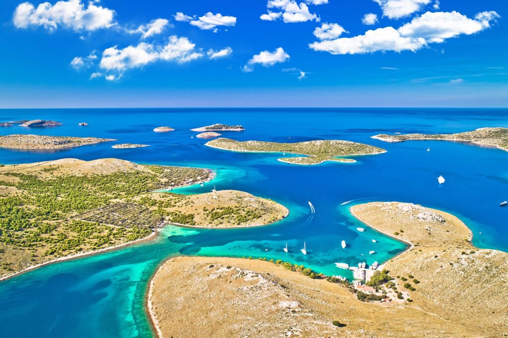  island archipelago landscape of Kornati national park 