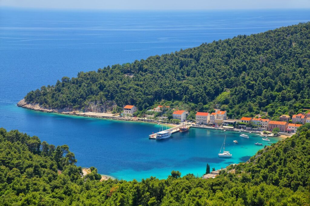 Trstenik town on Peljesac Peninsula, Croatia 