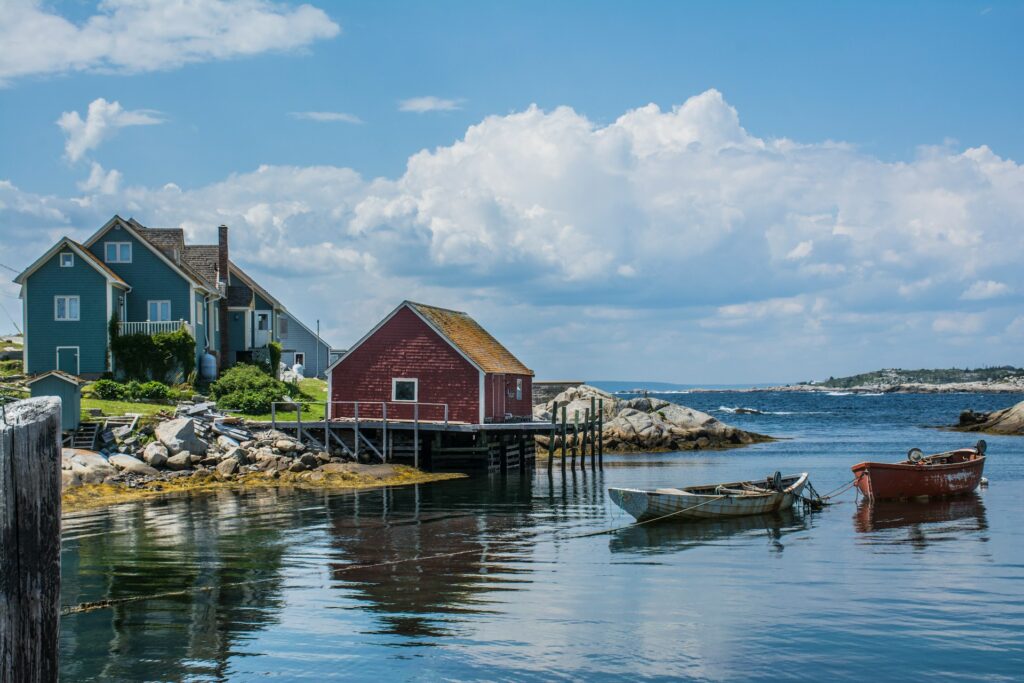 Traditional fishermen's houses in Nova Scotia, Canada