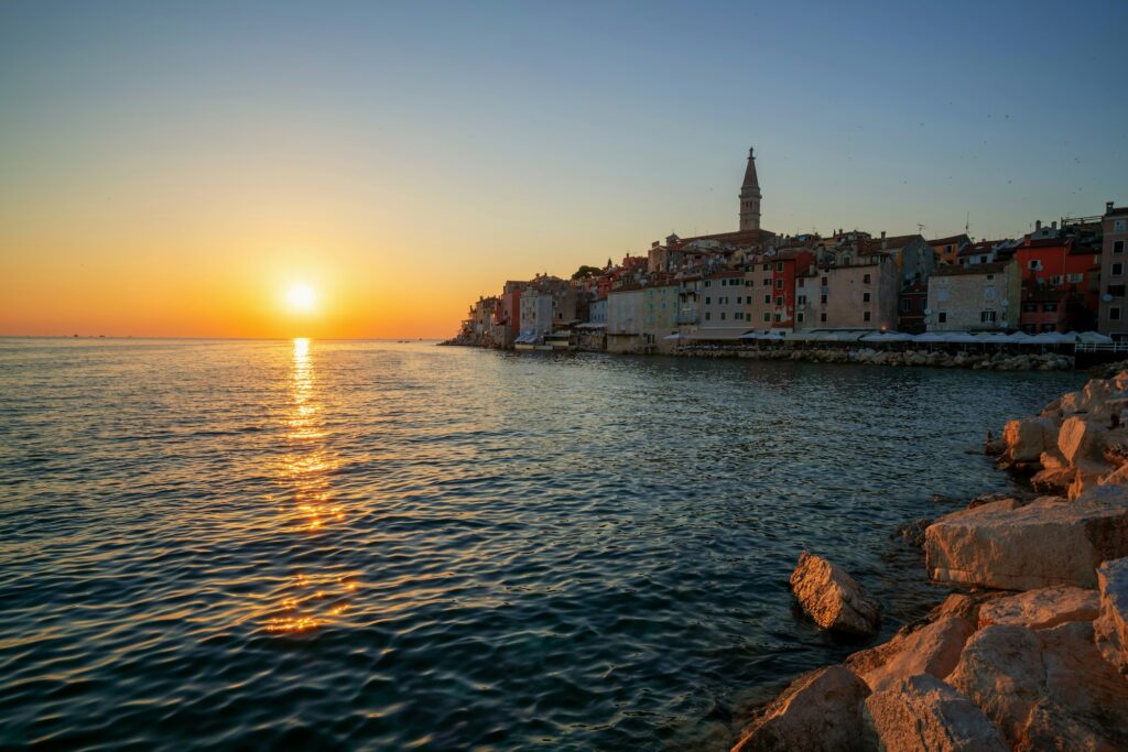 Sunset over Rovinj, Croatia