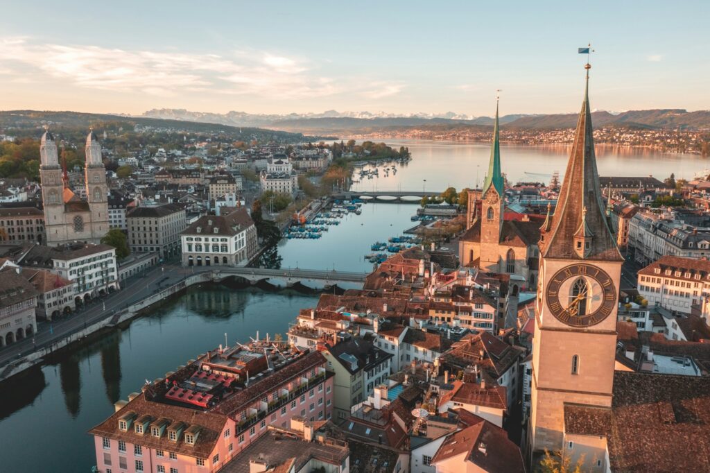 Clock tower in Zurich