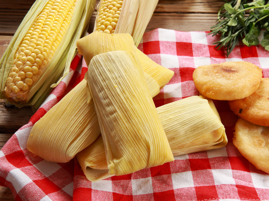 Humitas, corn meal from South America