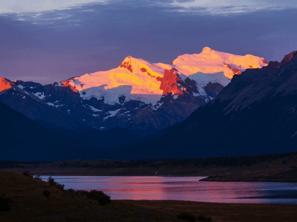 Patagonia mountains at night