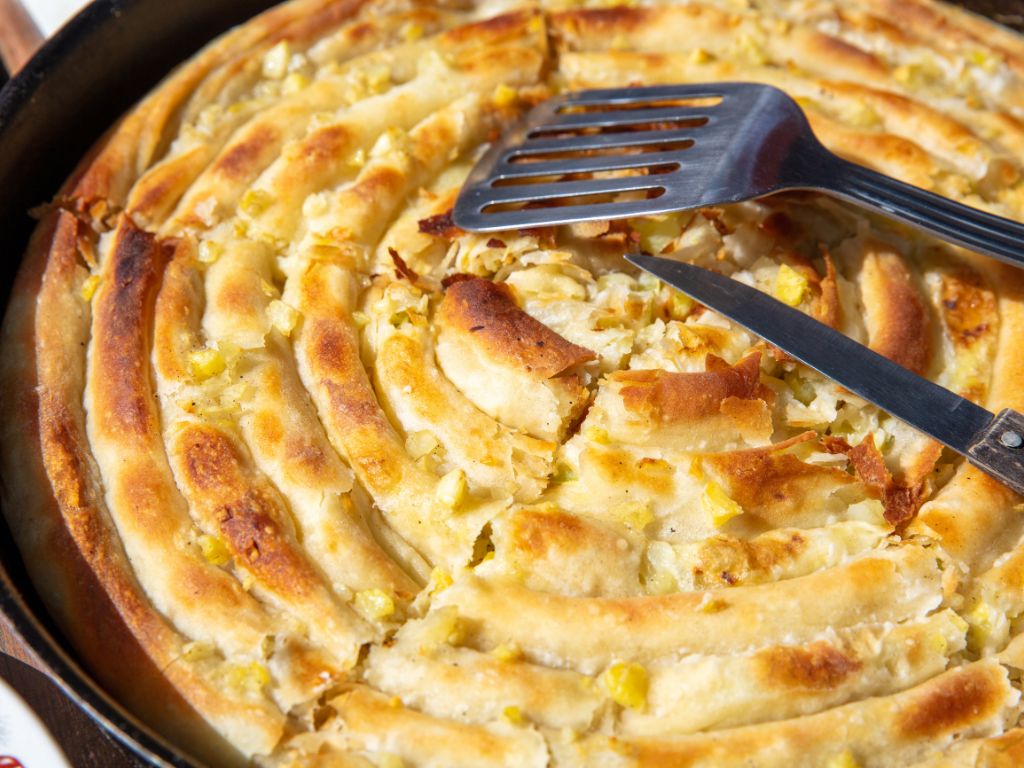 Dish of Burek bread