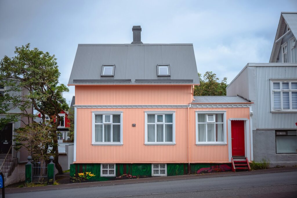Pink house in Reykjavik
