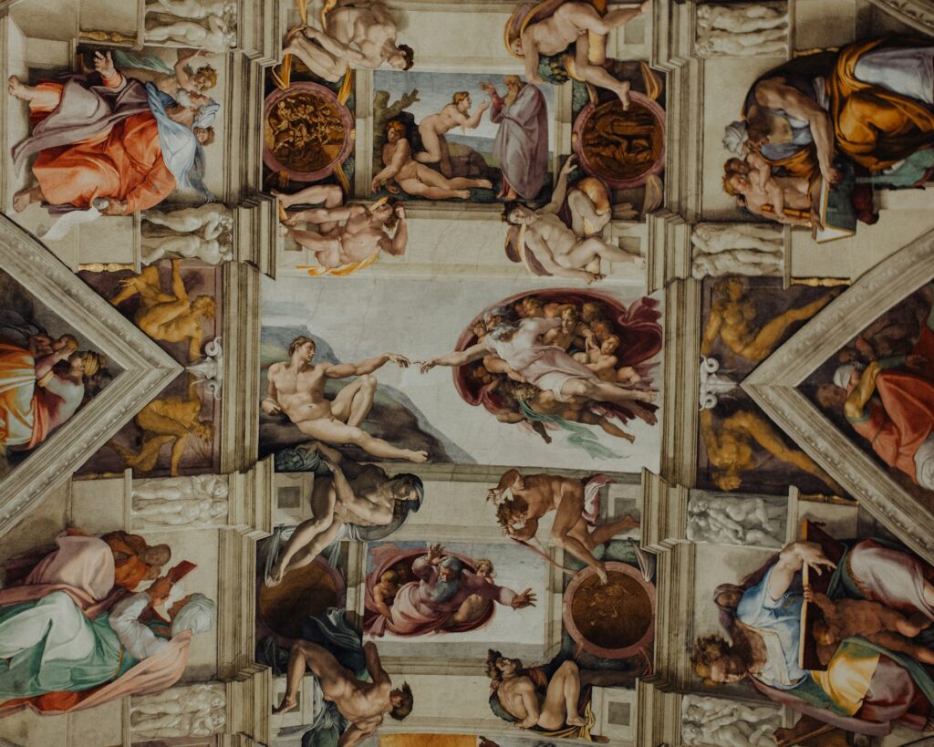 Fresco on the Sistine Chapel ceiling
