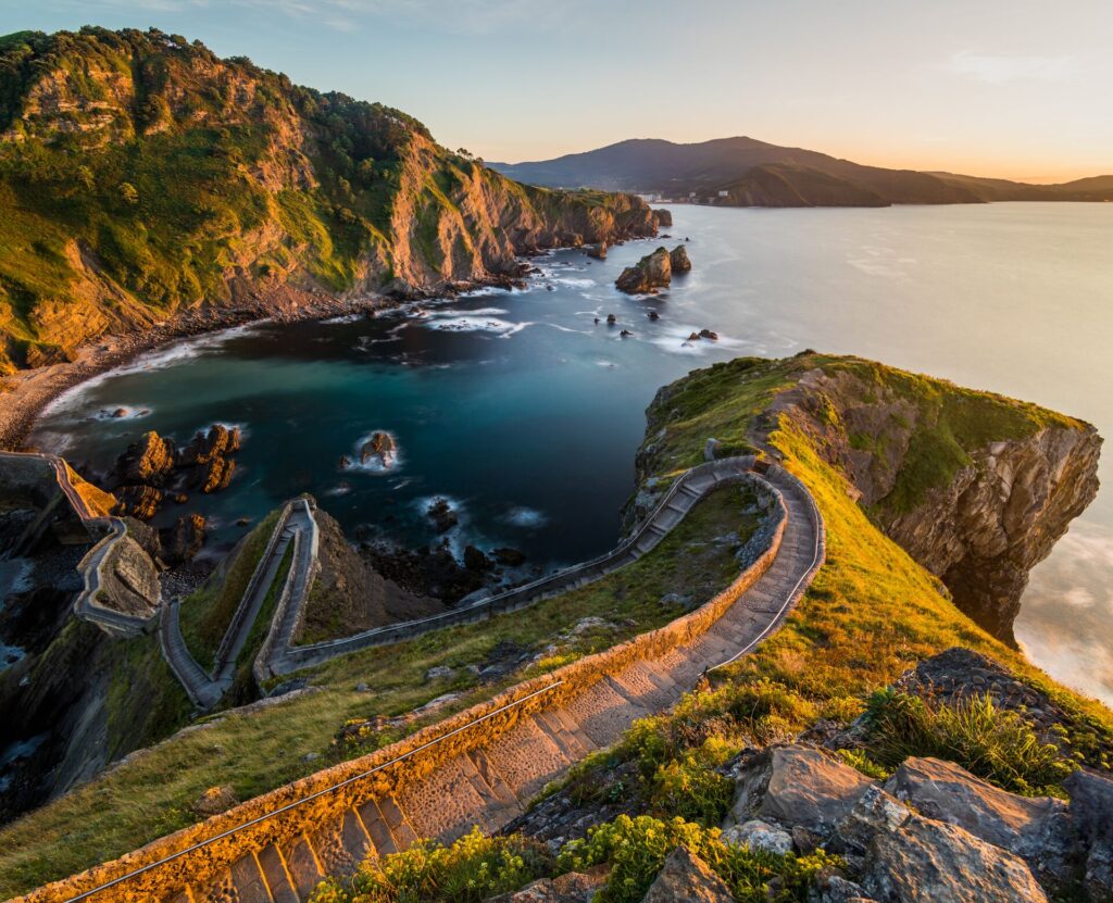 Path to San Juan de Gaztelugatxe, Basque Country, northern Spain