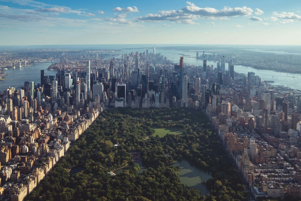 aerial view of New York City, United States