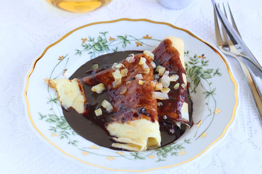Traditional Hungarian Gundel Pancake