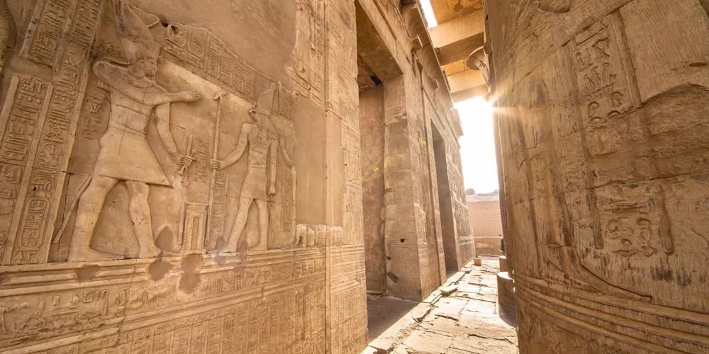 Entrance To The Temple Of Kom Ombo Near Thebes (Luxor) And Aswan