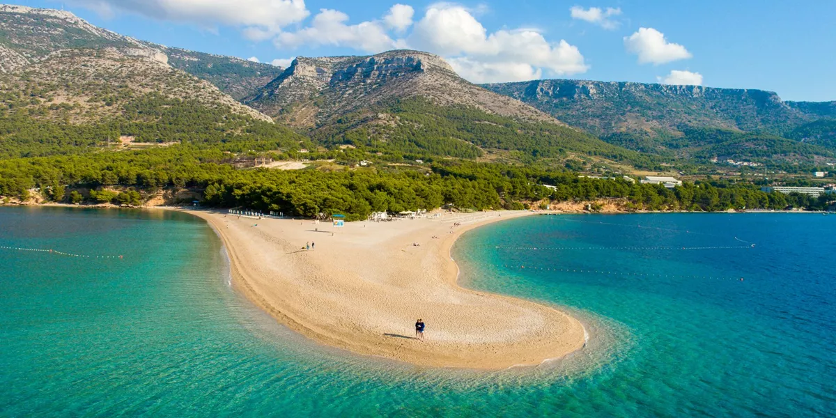 View of a beach on peninsula in Bol, Croatia
