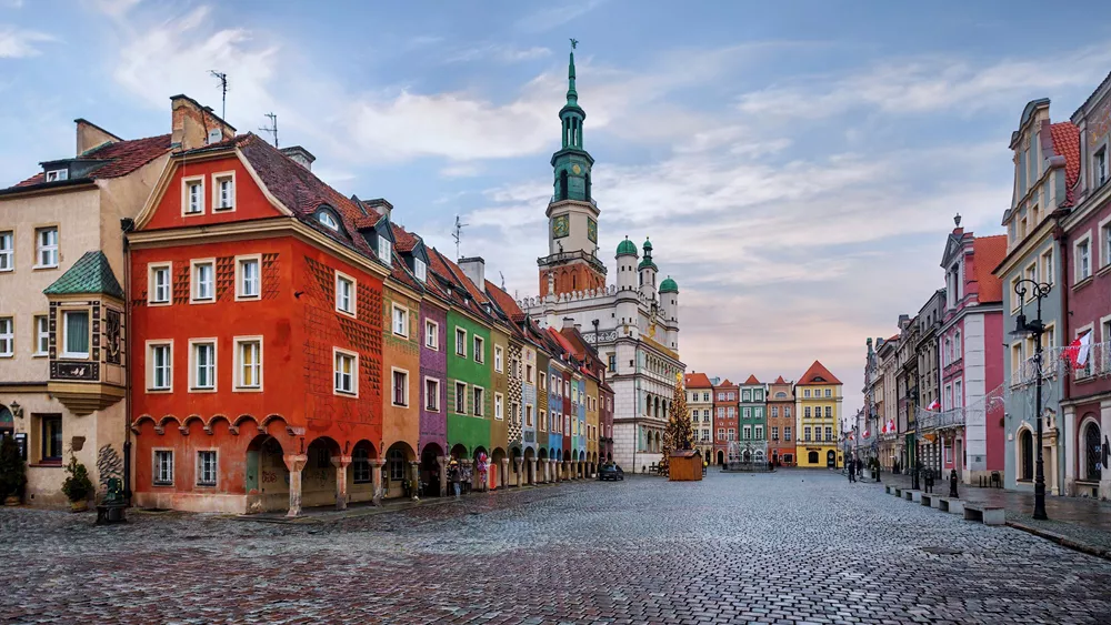 The main square in Old Town Poznan, Poland