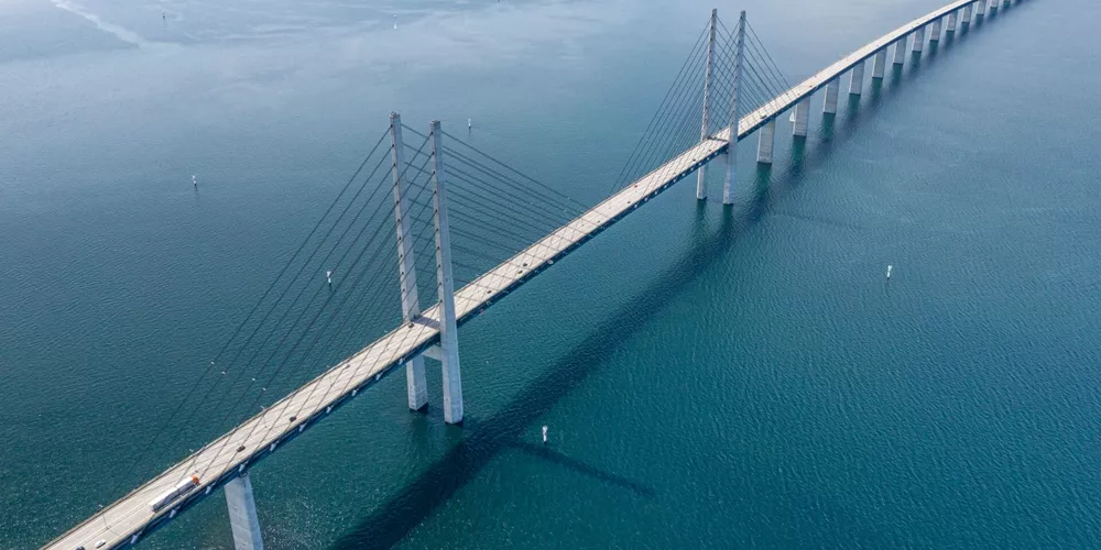 Öresund Bridge Connecting Sweden With Denmark
