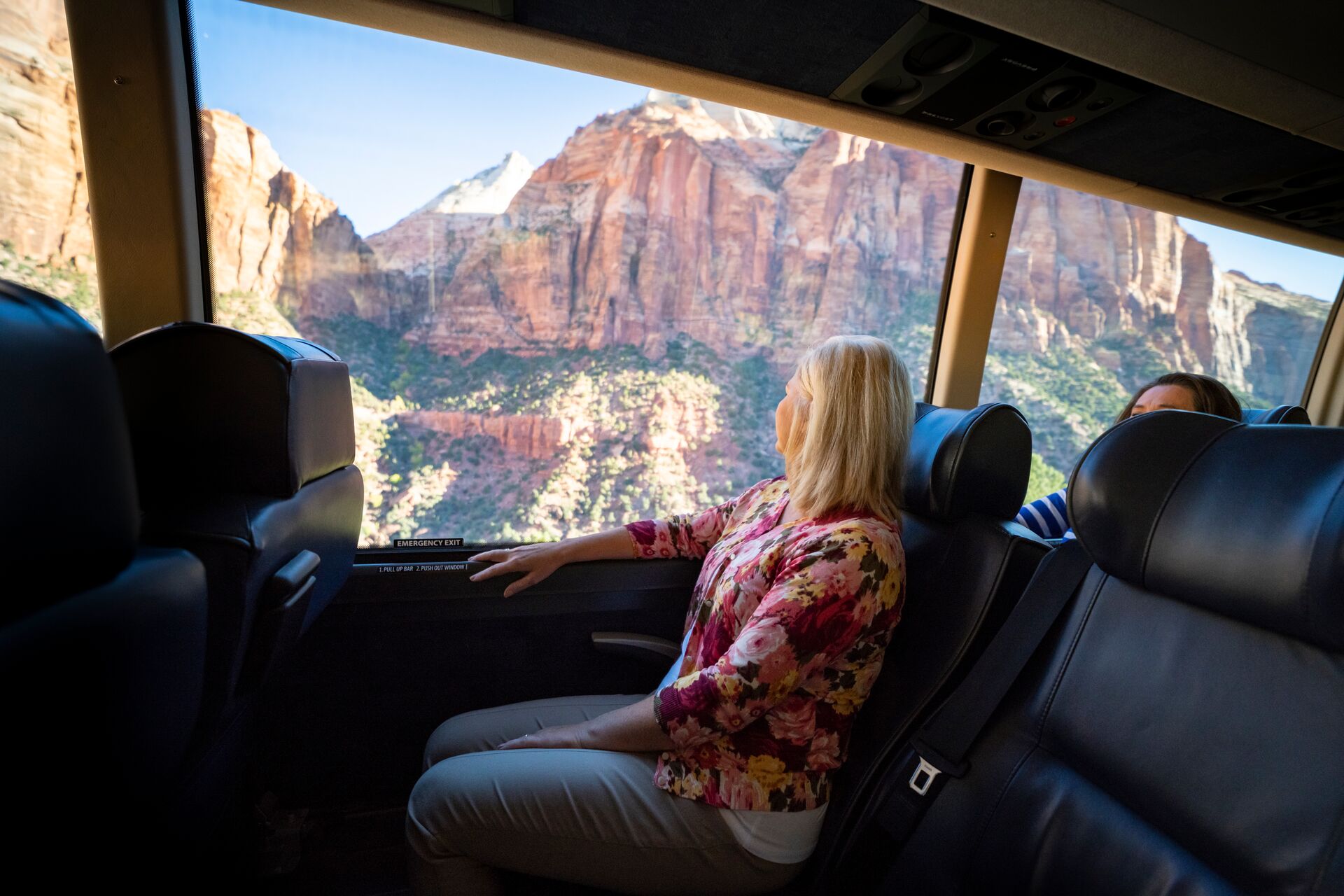 Large Coach View Zion National Park Utah USA 2