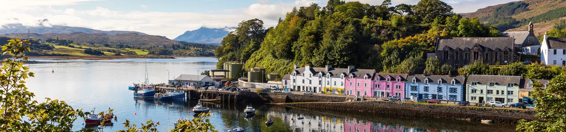 United Kingdom, Scotland, Colorful Houses In Portree, Isle Of Skye 1150302391