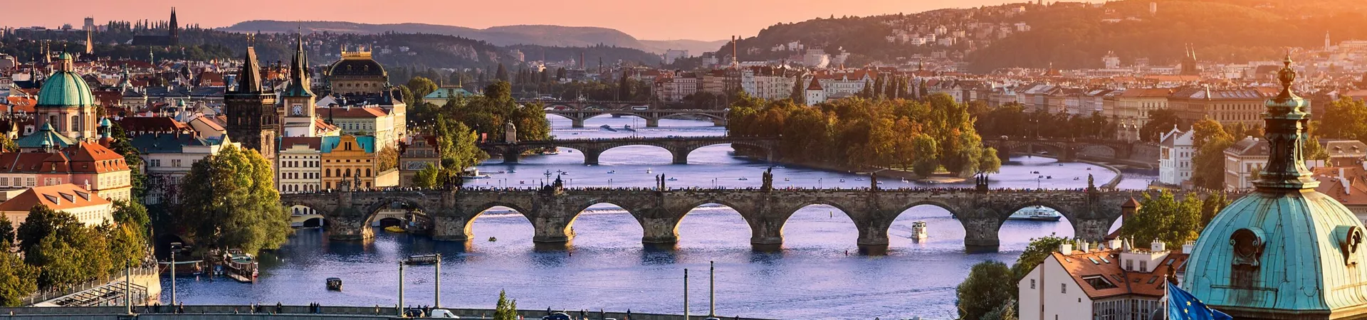View Of City And River in Prague