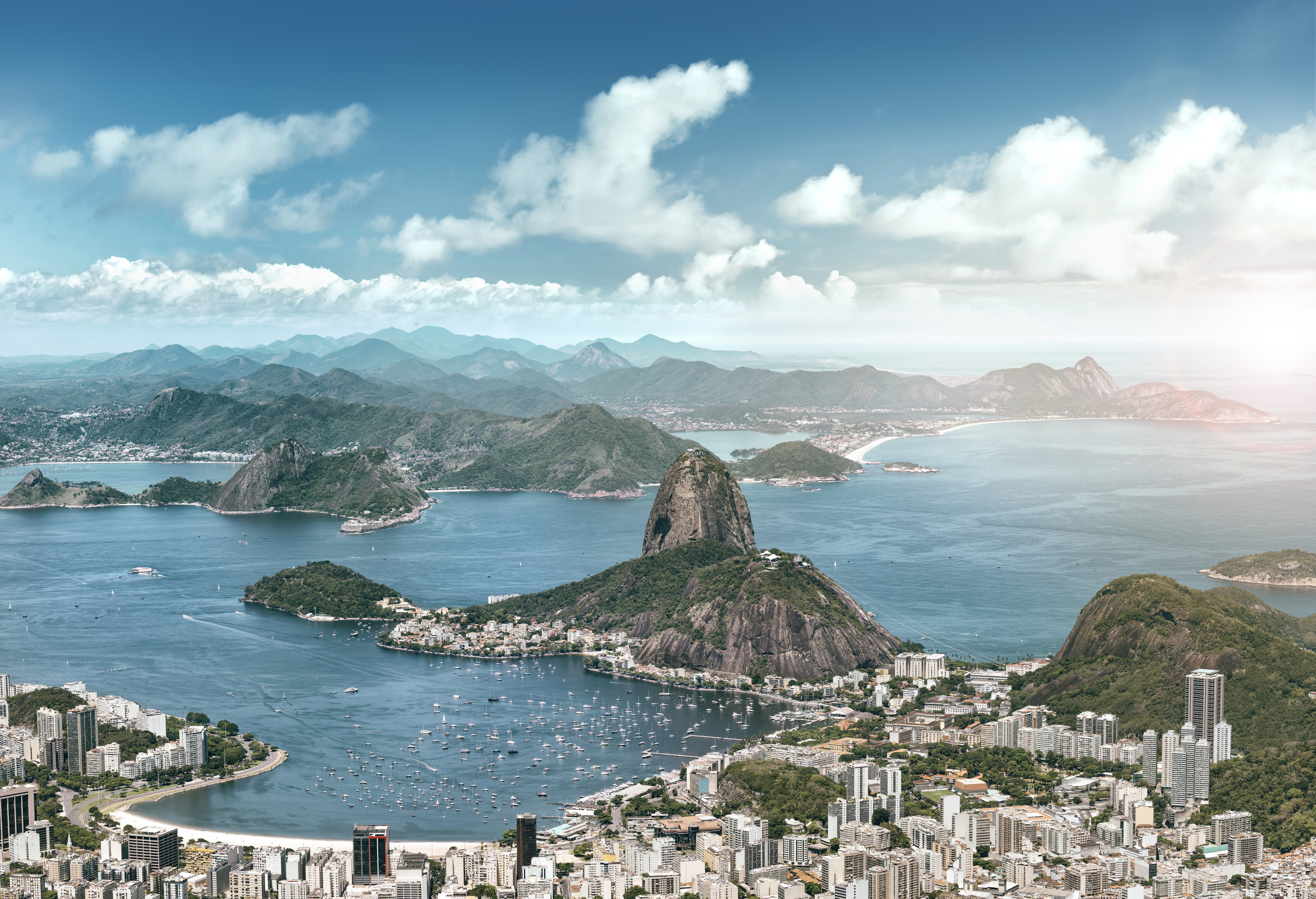 Aerial View Of Rio De Janeiro Brazil With Guanabara Bay And Sugar Loaf 1143592196