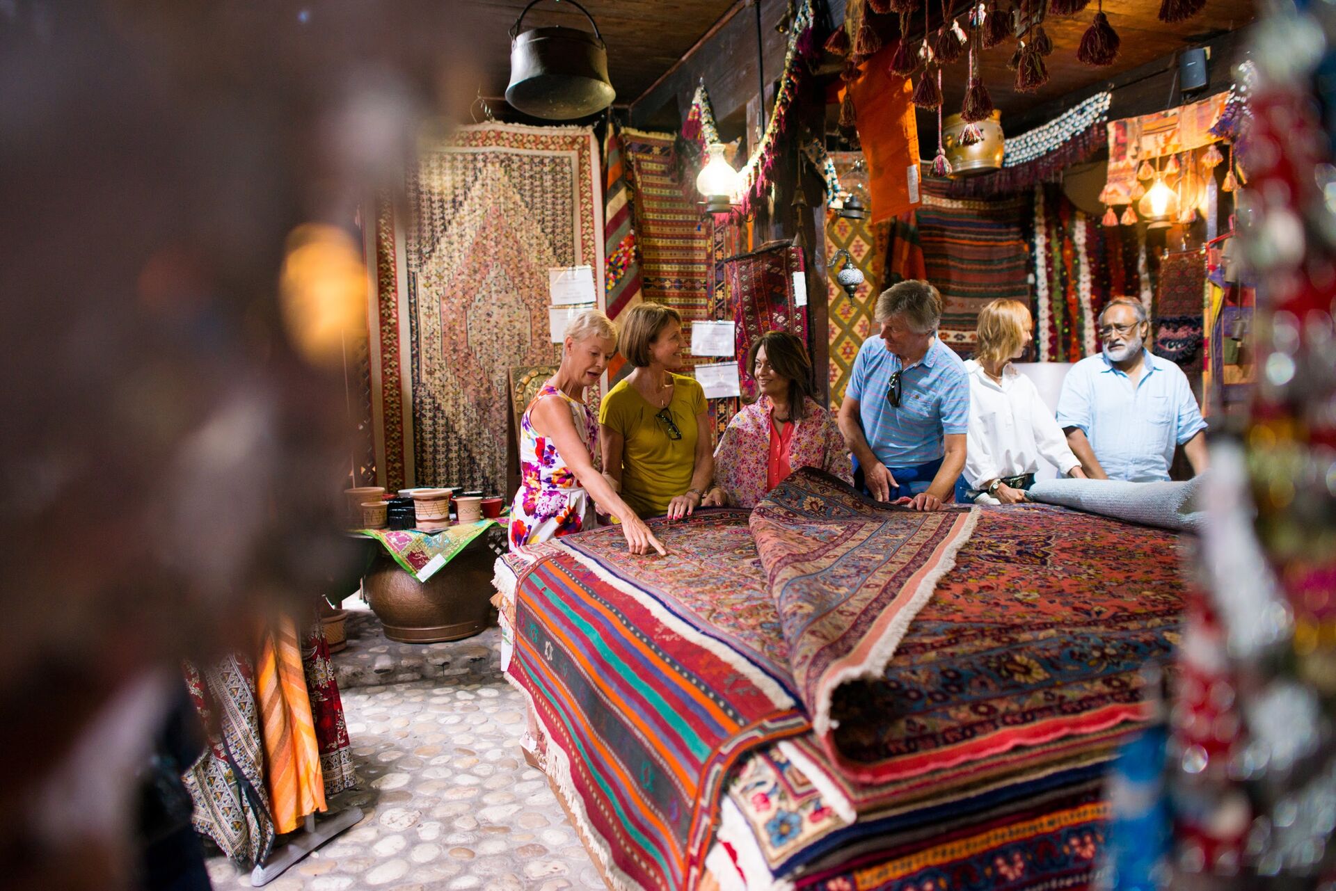 Guests going rug shopping in Sarajevo, Bosnia