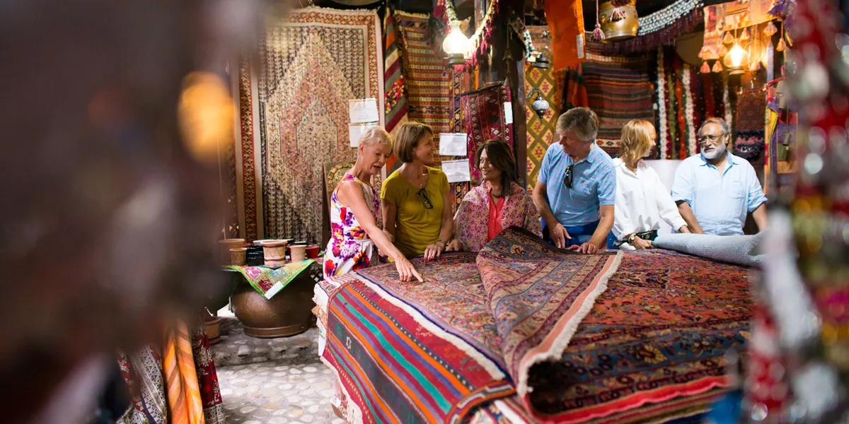 Guests going rug shopping in Sarajevo, Bosnia