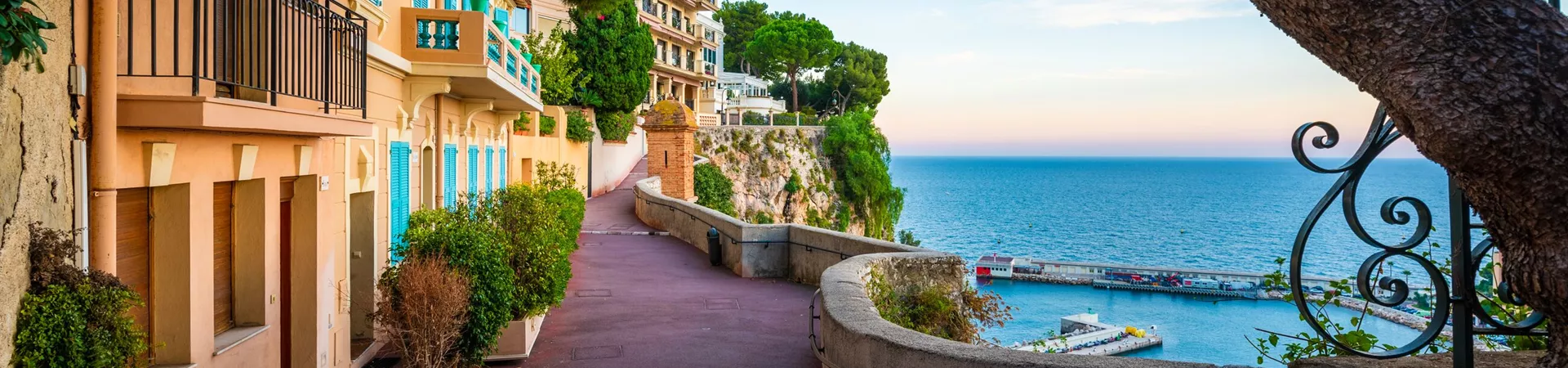 Website Banner Scenic Walk On The Rock Of Monaco Overlooking Port De Fontvieille, Monaco 1253539232 (1)