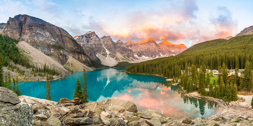 Moraine Lake In Banff National Park, Alberta, Canada 987216862