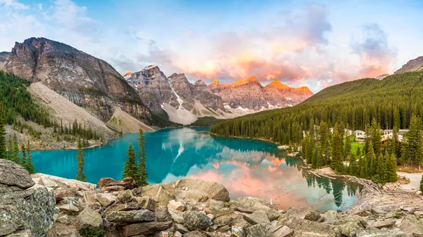 Moraine Lake In Banff National Park, Alberta, Canada 987216862