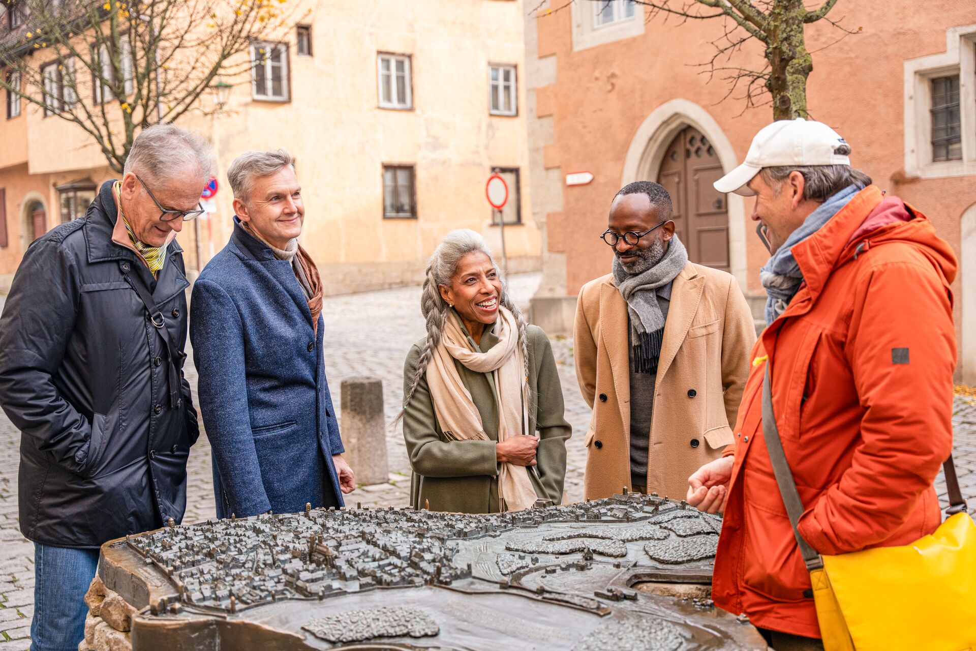 Guests Exploring Rothenburg Ob Der Tauber, German
