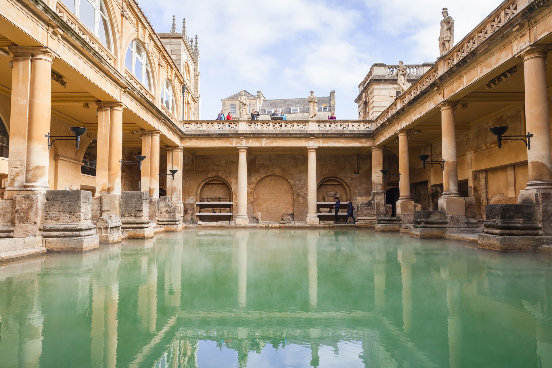 The Roman Baths of Bath in Somerset, England UK