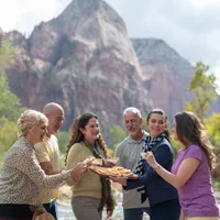 People Enjoying Dessert on Tour