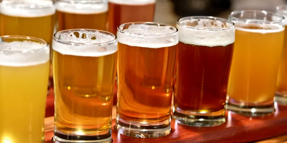 Glasses of beer