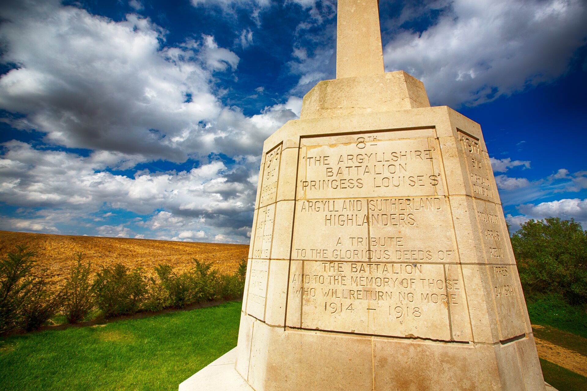 First World War Memorial at Beaumont Hamel in the Somme, France