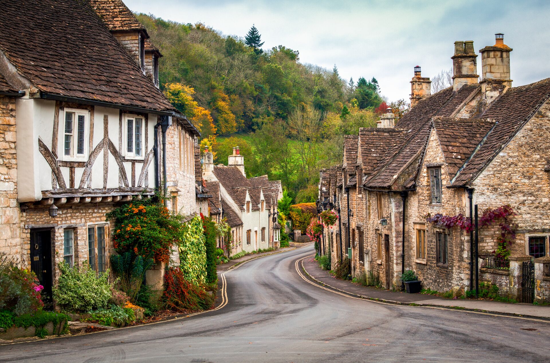 Castle Combe In The Fall, Wiltshire, England