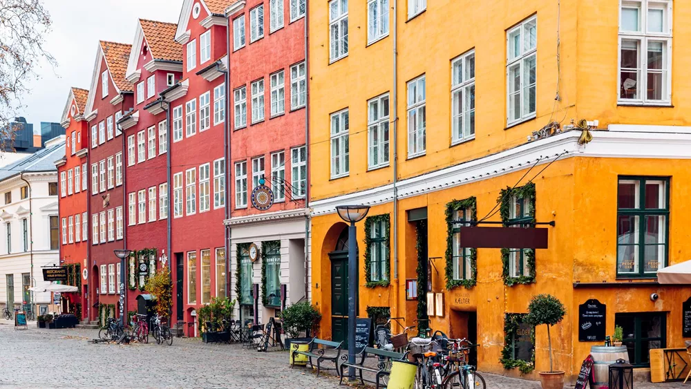 Historic Houses In The Old Town Of Copenhagen, Denmark