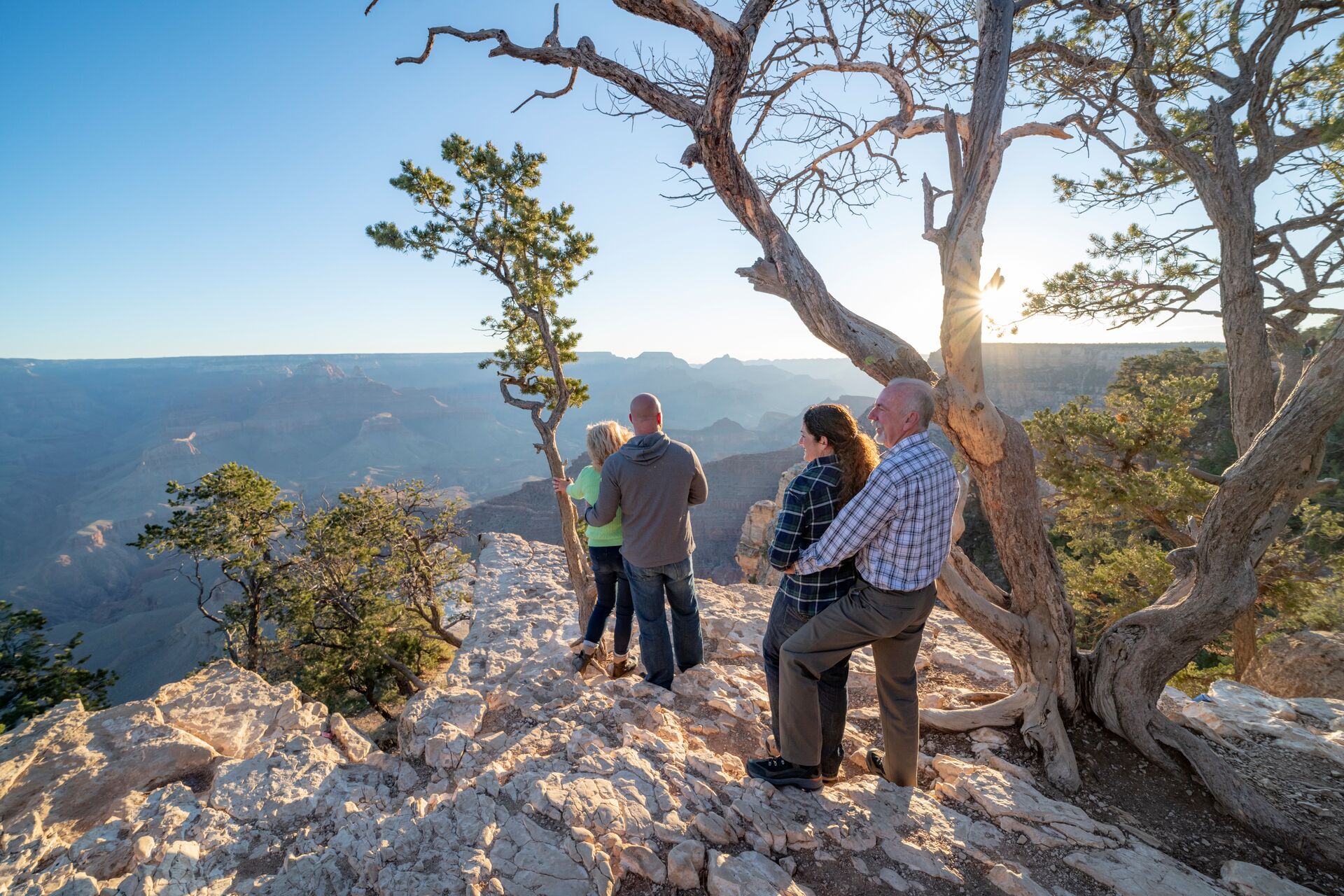 Guest watching the sunrise over the Grand Canyon in Arizona, USA