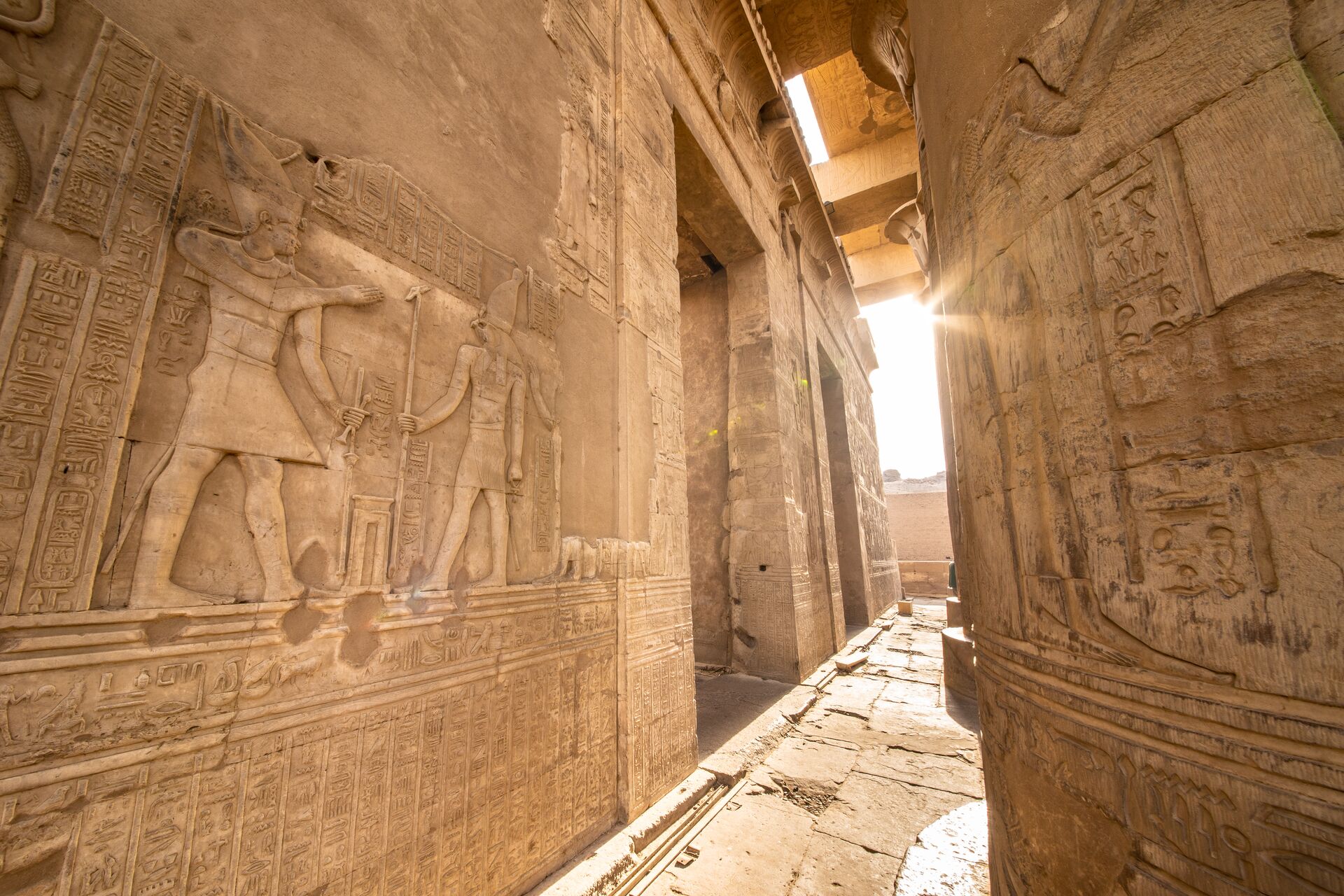 Entrance To The Temple Of Kom Ombo Built By The Ancient Egyptian Civilization Near Thebes (Luxor) And Aswan